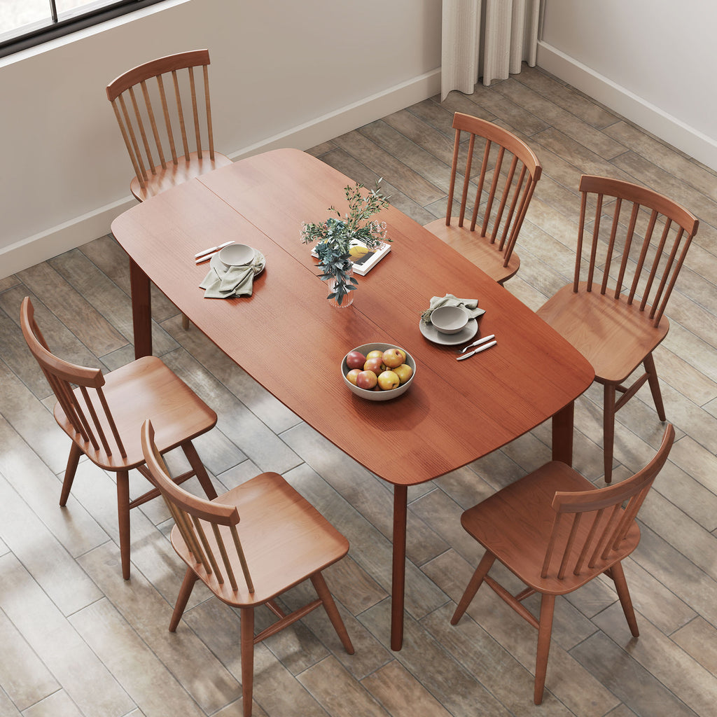 HOMCOM Esstisch, Landhausstil, lackierte Oberfläche, Holz, 150 x 80 cm, Braun