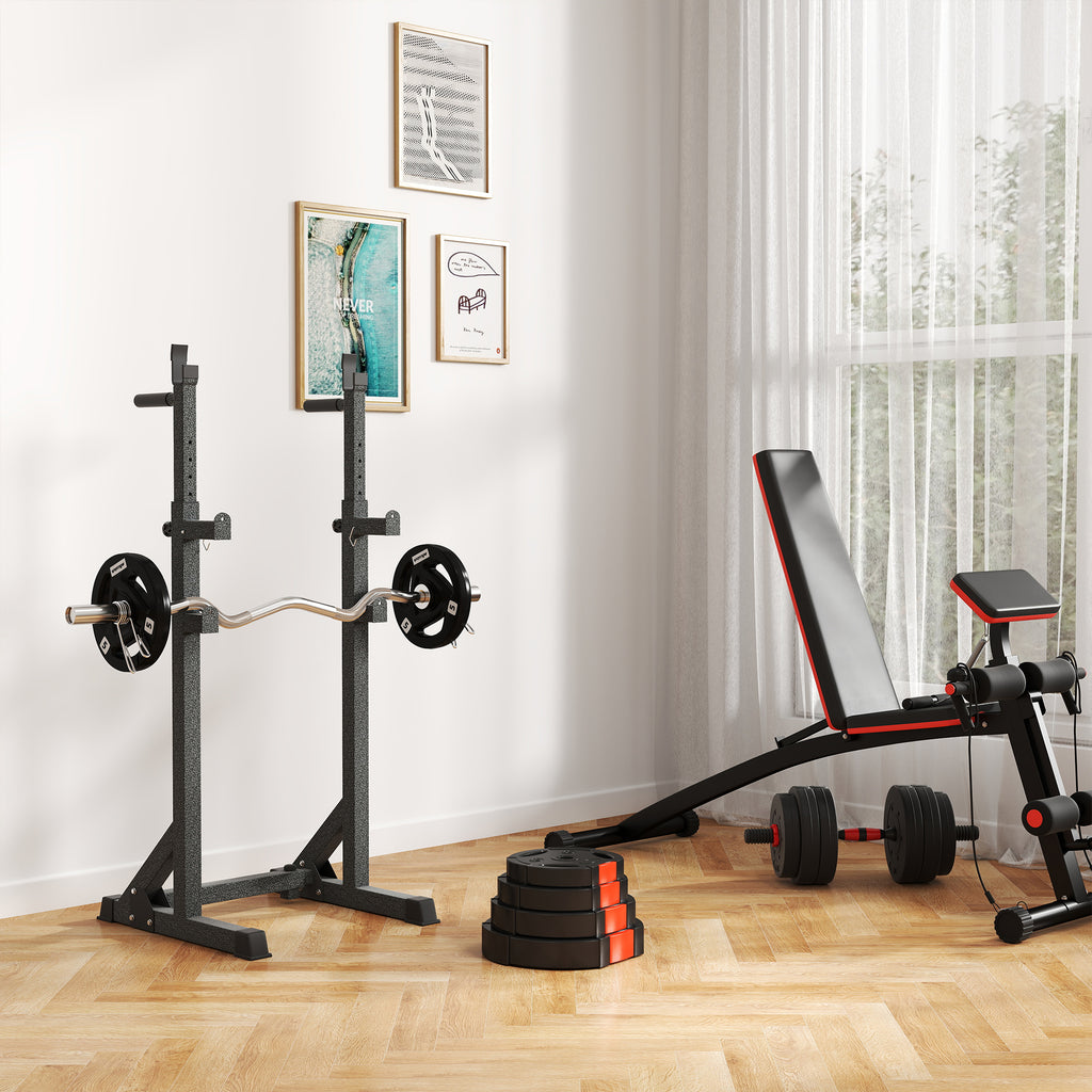 SPORTNOW 4er Gewichtsplatten-Set für Training, Fitnessstudio, Heimtraining, Stärke-Training, 2 x 7,5 kg und 2 x 5 kg, Schwarz