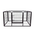 PawHut Welpenauslauf, klappbar, 1 Tür,  129 cm x 84 cm x 70 cm Schwarz