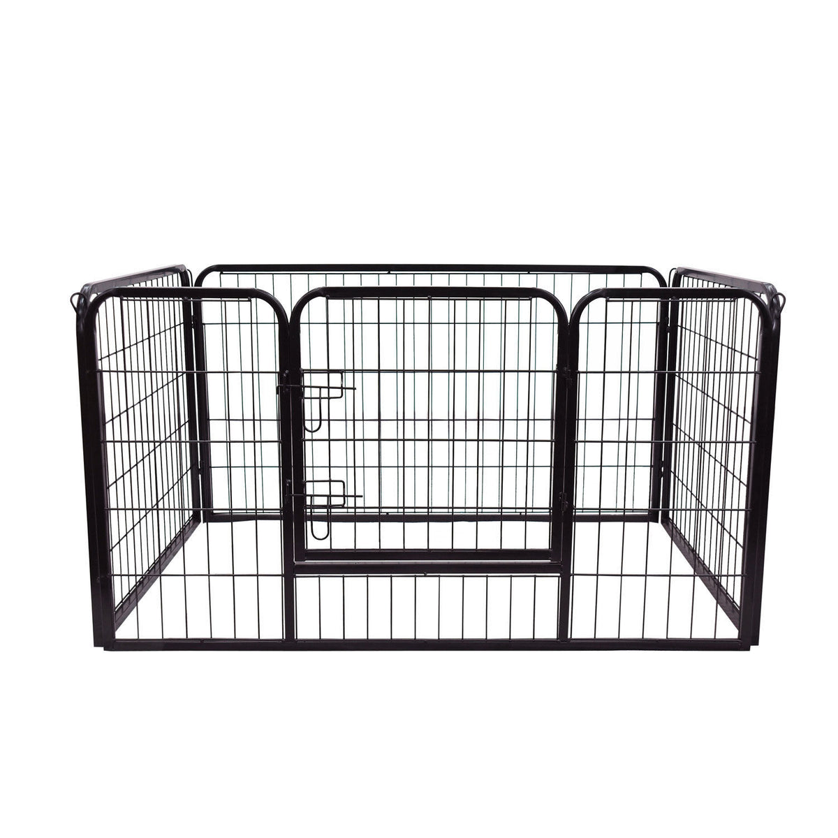 PawHut Welpenauslauf, klappbar, 1 Tür,  129 cm x 84 cm x 70 cm Schwarz