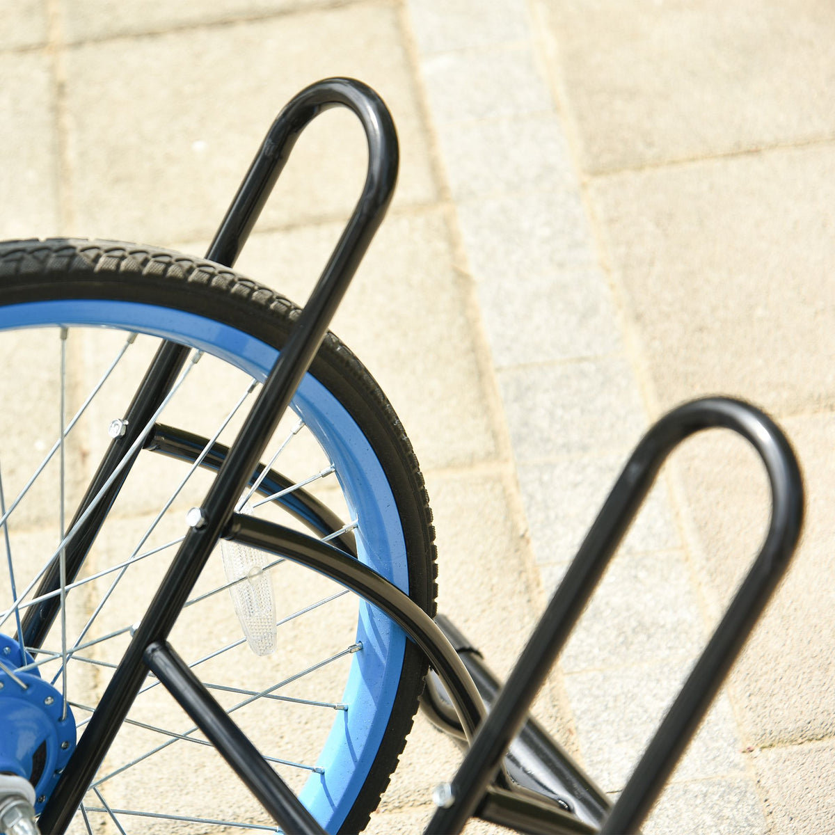 HOMCOM Fahrradständer, Montageständer, Fahrrad Zubehör, Metall, Schwarz, 60 x 54 x 57