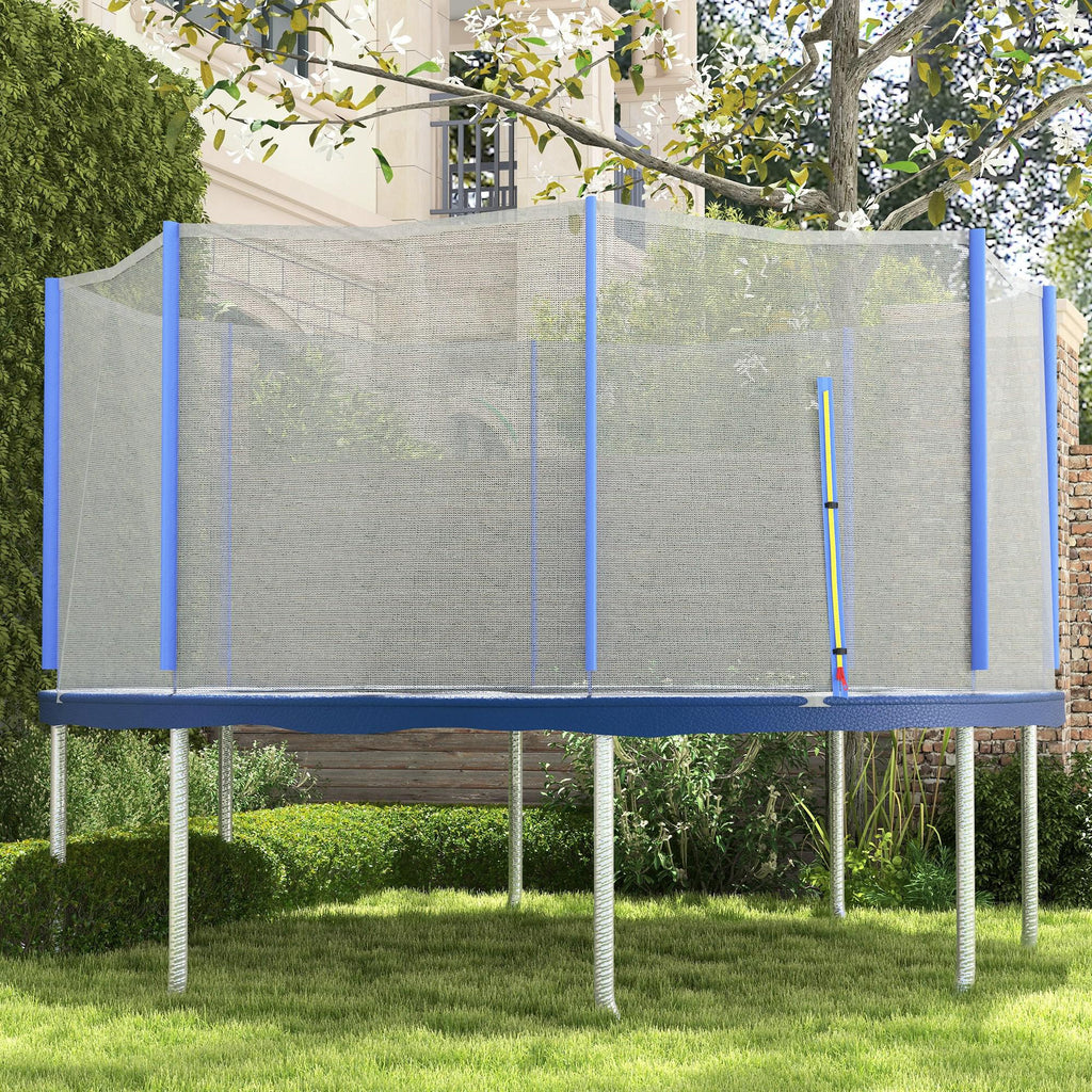 SPORTNOW Ersatznetz für Trampoline Ø 366 cm 8 senkrechte Stangen Sicherheitsnetz für Trampoline, Reißverschlusseingang