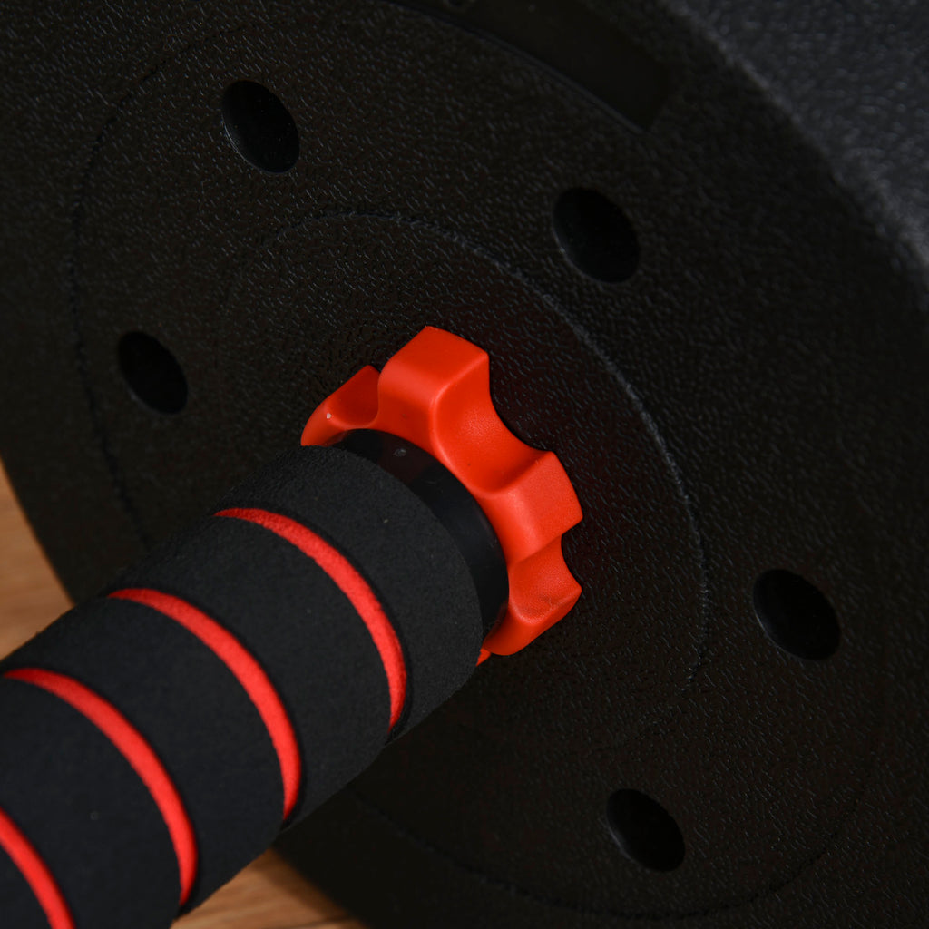 HOMCOM 2 in 1 Hanteln Set 25 kg verstellbare Kurzhantel & Langhantel professionell Dumbbell Krafttraining und Gewichtheben für Zuhause Fitness