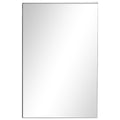 kleankin Spiegelschrank, Badschrank, 3 Regalfächer, rostfreier Metallrahmen, 39x12x60cm, Silber